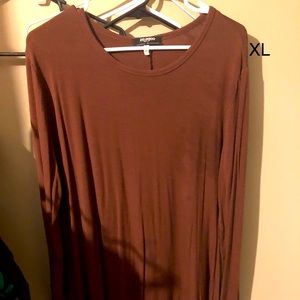 Brown long sleeve dress